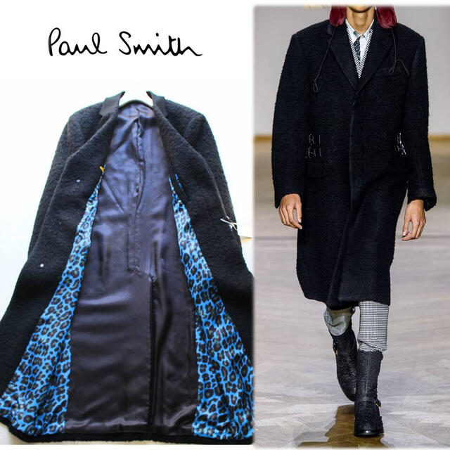 Paul Smith 起毛素材 チエック柄 チェスターコート ポールス - アウター