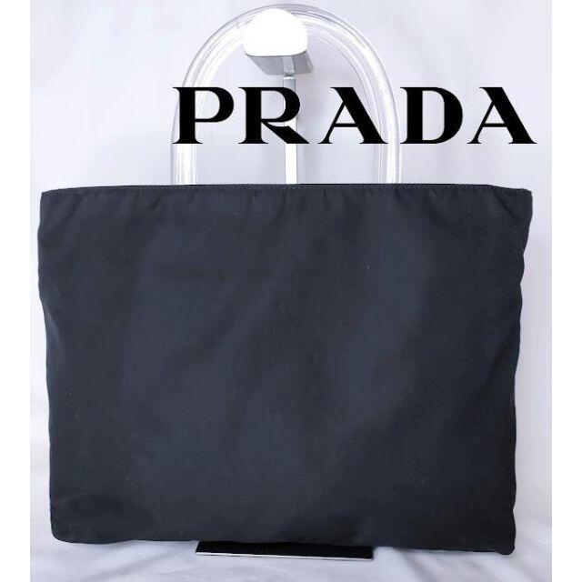 【美品】 PRADA プラダ トートバッグ  プラスチックハンドル 黒　ブラック○配送