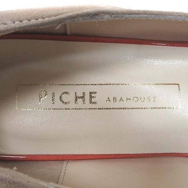 PICHE ABAHOUSE(ピシェアバハウス)のピシェ パンプス ポインテッドトゥ スエード チャンキーヒール 36 ベージュ レディースの靴/シューズ(ハイヒール/パンプス)の商品写真