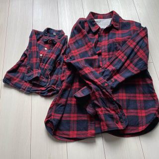 ムジルシリョウヒン(MUJI (無印良品))のネルシャツ　親子ペア　無印良品(Tシャツ/カットソー)