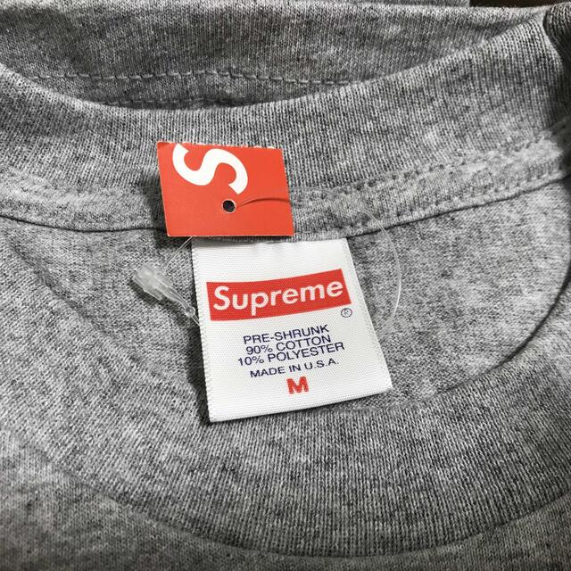 新品 17 supreme NAS TEE M  heather grey 1