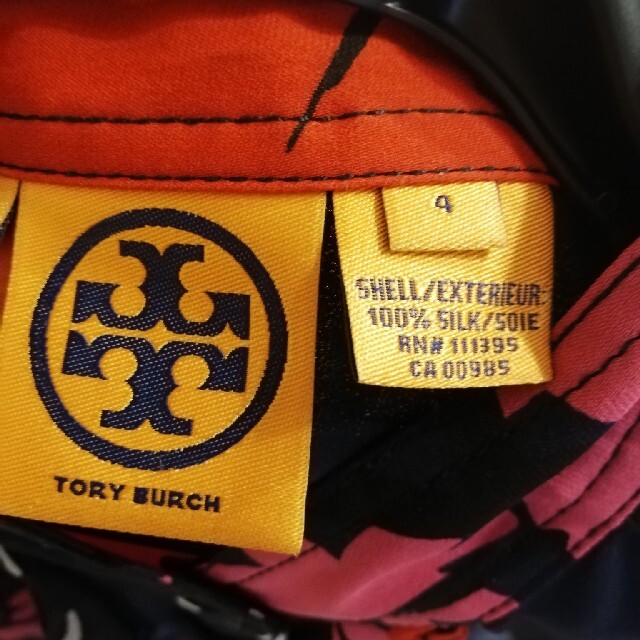 ［新品未使用］TORY BURCH トリーバーチ シルクシャツ ボウタイシェル