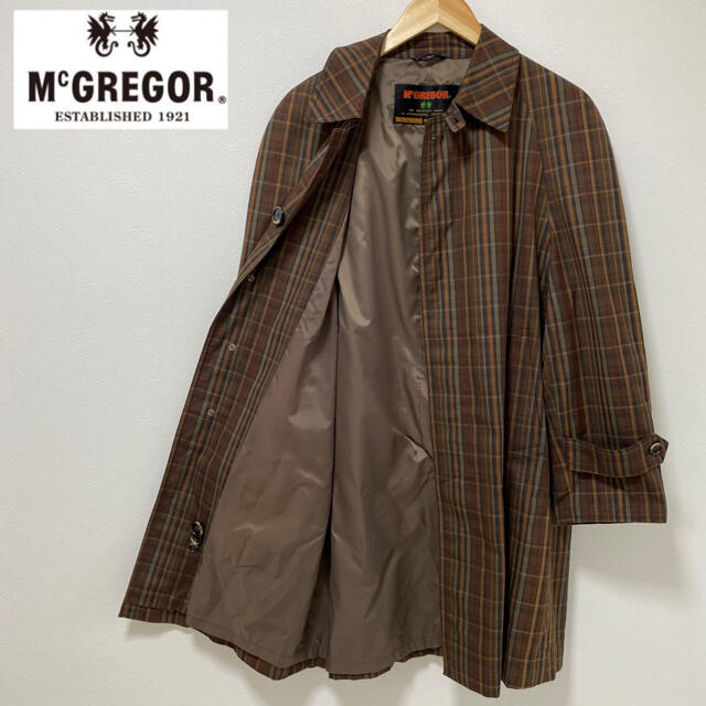 McGREGOR(マックレガー)の英国調❗️マックレガー チェック柄  ドルマン　ステンカラーコート メンズのジャケット/アウター(ステンカラーコート)の商品写真