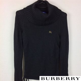 バーバリーブルーレーベル(BURBERRY BLUE LABEL)の美品 BURBERRY BLUE LABEL 長袖タートルネックニット ブラック(ニット/セーター)