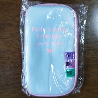 ピンクラテ(PINK-latte)の新品　ピンクラテ　ペタンコポーチ　ライトブルー(ポーチ)