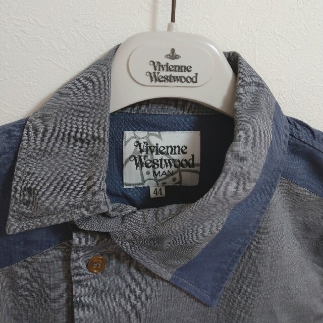 Vivienne Westwood(ヴィヴィアンウエストウッド)のVivienne Westwood MAN アシンメトリー シャツ 青 ブルー メンズのトップス(シャツ)の商品写真