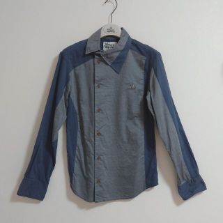 ヴィヴィアンウエストウッド(Vivienne Westwood)のVivienne Westwood MAN アシンメトリー シャツ 青 ブルー(シャツ)