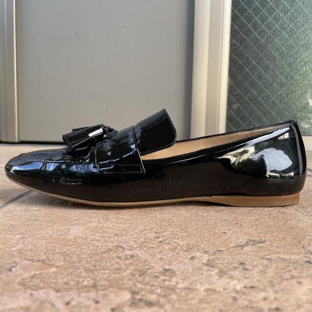 FABIO RUSCONI(ファビオルスコーニ)のFabio Rusconi タッセルシューズ ブラックエナメル レディースの靴/シューズ(ローファー/革靴)の商品写真