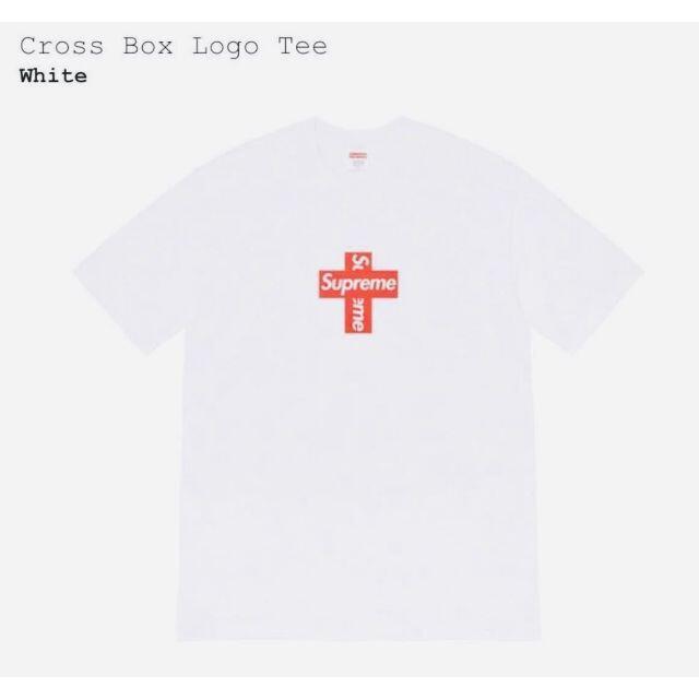 supreme cross box logo tee　納品書ステッカー　タグ付き