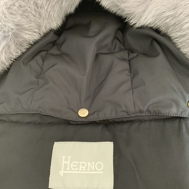 HERNO(ヘルノ)のまーちゃん様　ヘルノ　ファー付きロングダウン レディースのジャケット/アウター(ダウンジャケット)の商品写真