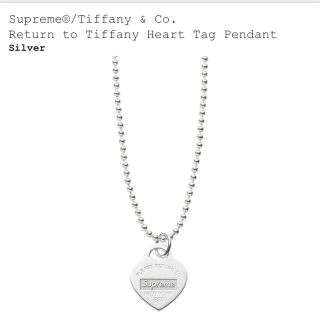 シュプリーム(Supreme)の Supreme Tiffany & Co. Heart Tag Pendant(ネックレス)