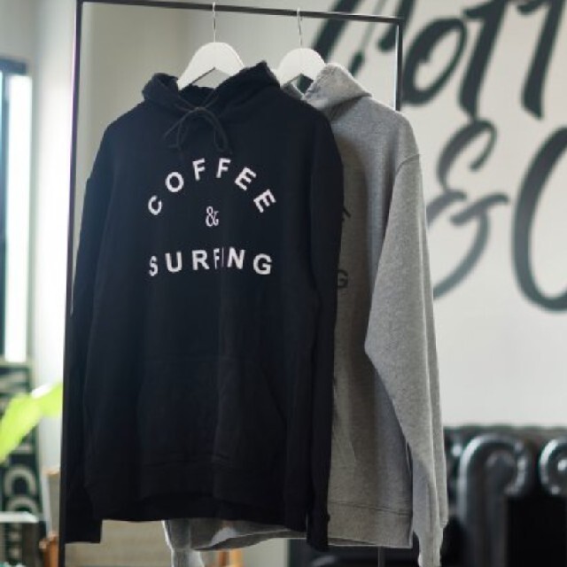 XLサイズ coffee＆surfing パーカー ブラック☆