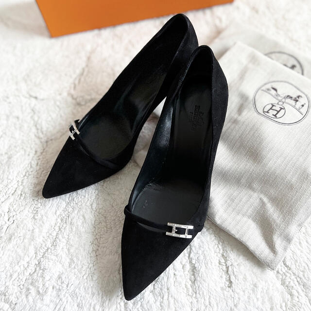 送料込】 - Hermes 1/7 Hロゴ lauren パンプス エルメス HERMES お