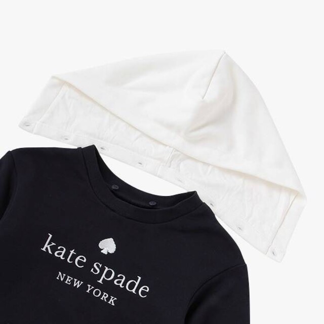 kate spade new york(ケイトスペードニューヨーク)のケイトスペード　バイカラーロゴドレス　新品未使用　ワンピース キッズ/ベビー/マタニティのキッズ服女の子用(90cm~)(ワンピース)の商品写真