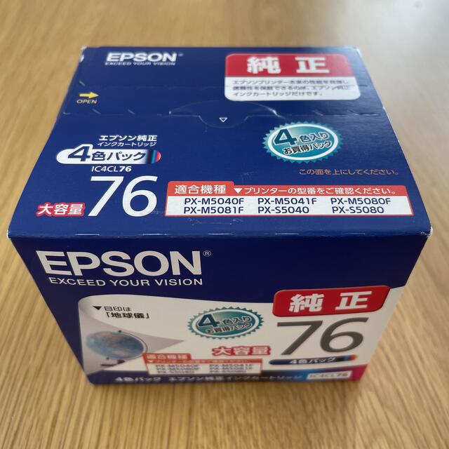 EPSON(エプソン)のEPSON  インクカートリッジ IC4CL76 4色 インテリア/住まい/日用品のオフィス用品(その他)の商品写真