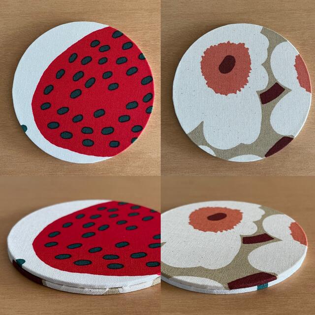 marimekko(マリメッコ)のマリメッコ　コースター　カルトナージュ ハンドメイドのハンドメイド その他(その他)の商品写真