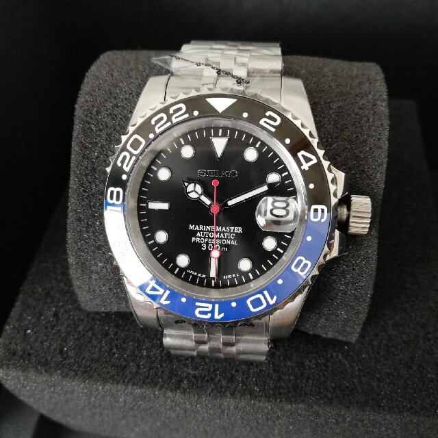 SEIKO Mod カスタム時計 NH35 自動巻き GMTマスターⅡタイプ 国内初の