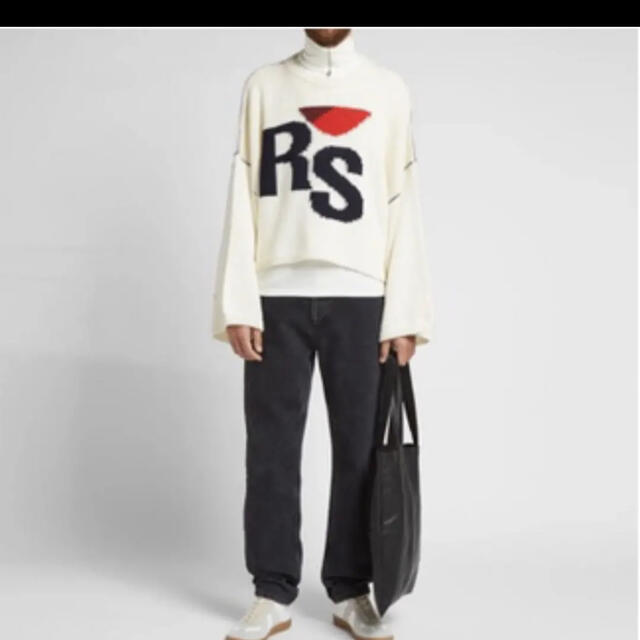 RAF SIMONS/Cropped oversized RS sweater