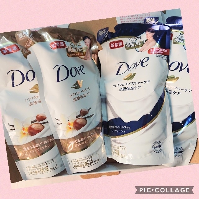 Unilever(ユニリーバ)のダヴ ボディウォッシュ   ２種類詰め替え  ４ヶセット コスメ/美容のボディケア(ボディソープ/石鹸)の商品写真