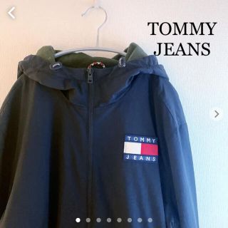 トミーヒルフィガー(TOMMY HILFIGER)のTOMMY JEANS ジャンパー　アウター　トミー ヒルフィガー　  ブラック(ナイロンジャケット)