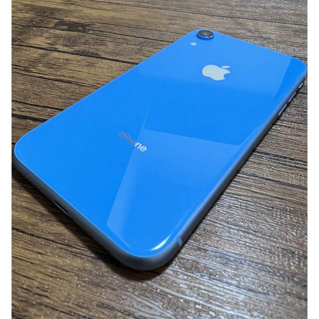 iPhoneXR 128GB ブルー SIMフリー(本体，その他)
