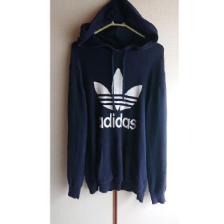 アディダス(adidas)のadidas アディダス ニット パーカー レア ビックロゴ ★(ニット/セーター)