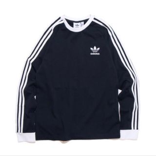 アディダス(adidas)のadidas スリーライン 3ストライプ ブラック プルオーバーサイズ ビッグ(Tシャツ/カットソー(七分/長袖))