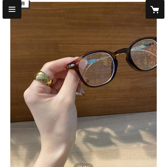 Ameri VINTAGE(アメリヴィンテージ)の新品未使用♡ACKA point glasses レディースのファッション小物(サングラス/メガネ)の商品写真