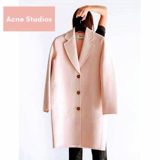 アクネ(ACNE)のAcne Studios カシミア混💕ベビーピンクコート(チェスターコート)