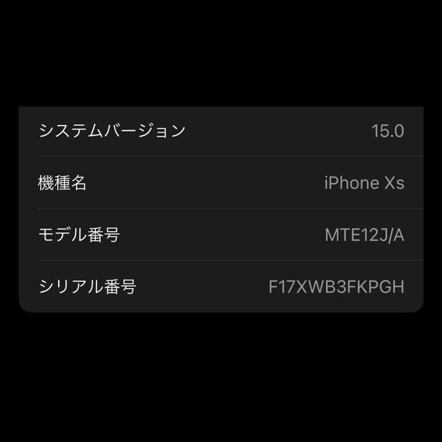 iPhone(アイフォーン)のiphone XS 256GB シルバー スマホ/家電/カメラのスマートフォン/携帯電話(スマートフォン本体)の商品写真