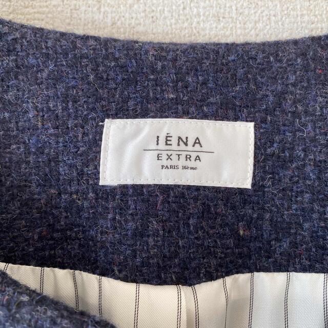 IENA(イエナ)のIENA イエナ ノーカラーコート サイズ36 ネイビー レディースのジャケット/アウター(ロングコート)の商品写真