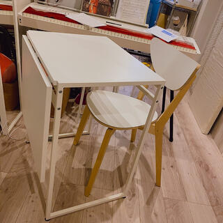 イケア(IKEA)の【使用期間約半年・無料配送】IKEA ドロップリーフテーブル(ダイニングテーブル)