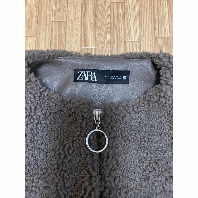 ZARA(ザラ)のZARA ボアコート モカ ブラウン 美品 レディースのジャケット/アウター(ロングコート)の商品写真