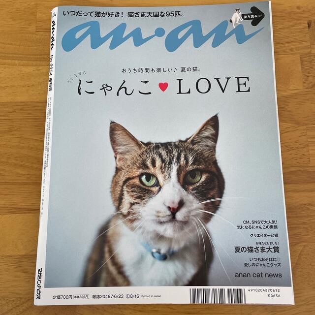 anan増刊 にゃんこLOVE 2021 6/23号 エンタメ/ホビーの雑誌(その他)の商品写真