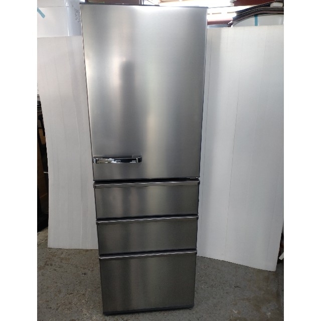 冷蔵庫　AQUA　バータイプ　ガンメタリック　シルバー　メッキハンドル