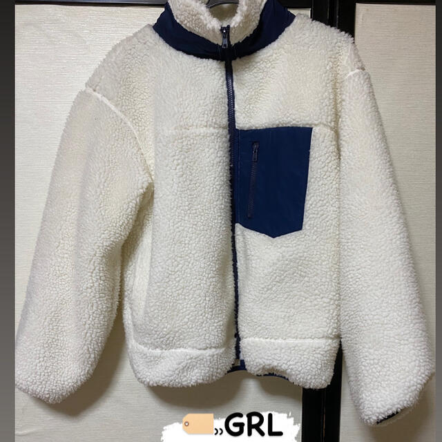 GRL(グレイル)のGRL【値下げ】スタンドカラー配色ボアブルゾン アウター ジャケット レディースのジャケット/アウター(ブルゾン)の商品写真