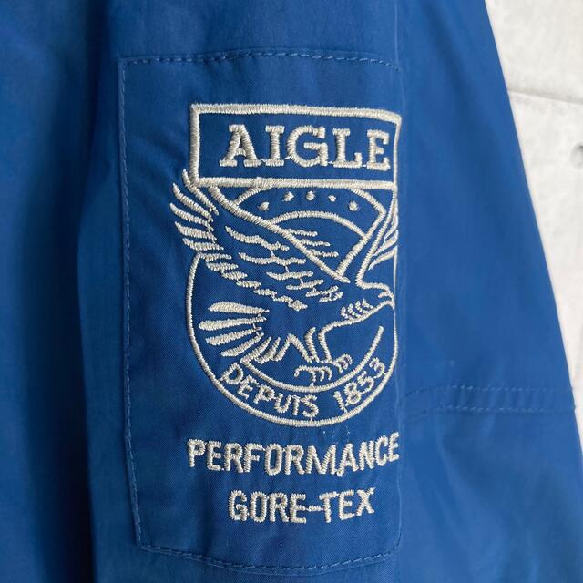AIGLE(エーグル)の【入手困難】AIGLE/エーグル 旧タグ GORE-TEX ゴアテックス 青 L メンズのジャケット/アウター(マウンテンパーカー)の商品写真