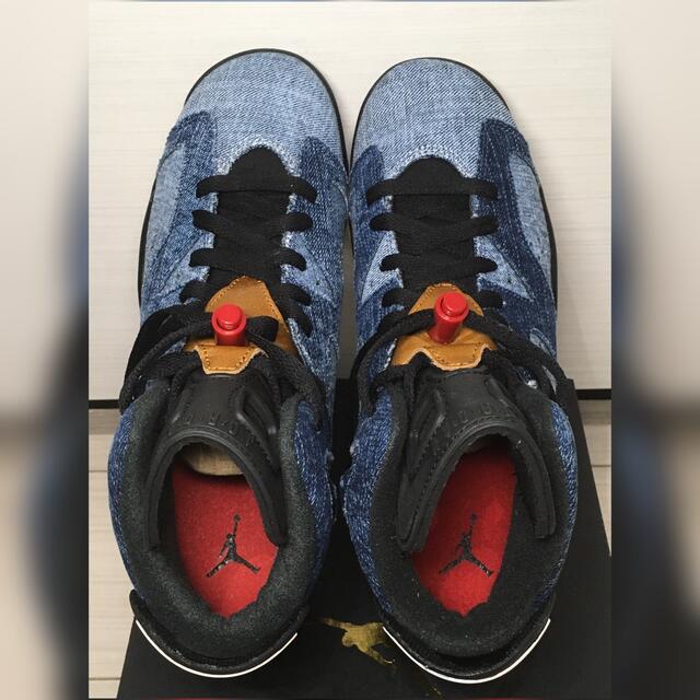 NIKE(ナイキ)のAIR JORDAN6 RETRO GS WASHED DENIM 24.5cm レディースの靴/シューズ(スニーカー)の商品写真