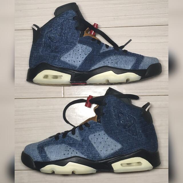 NIKE(ナイキ)のAIR JORDAN6 RETRO GS WASHED DENIM 24.5cm レディースの靴/シューズ(スニーカー)の商品写真