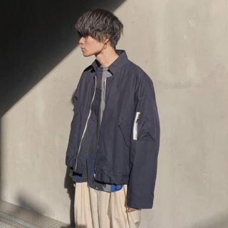 サンシー(SUNSEA)のanitya 19ss フライトジャケット ネイビー サイズ 3(フライトジャケット)