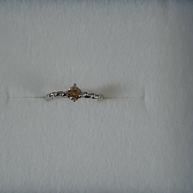 幸せなふたりに贈る結婚祝い k18WGブラウンダイヤモンドリング リング(指輪)