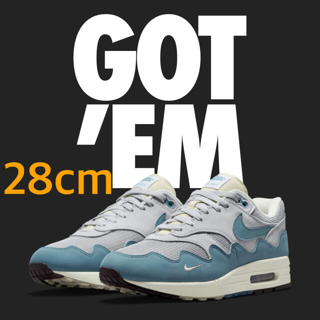 NIKE AIR MAX1 PATTA NOISE AQUA ノイズアクア 28