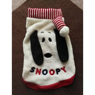 スヌーピー(SNOOPY)の【ペットパラダイス★スヌーピー★マフラー付モコモコ冬服】DS 赤 犬(犬)