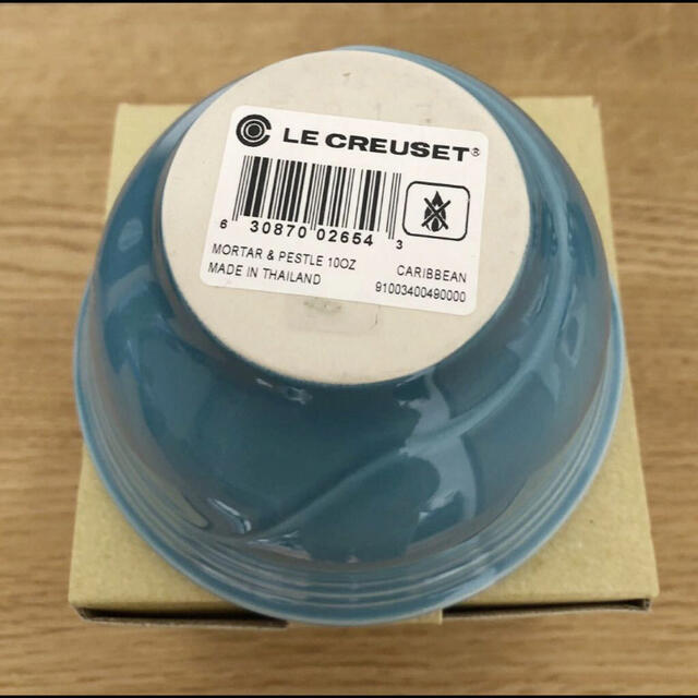 LE CREUSET(ルクルーゼ)のル・クルーゼ モーター&ペッセル すり鉢 ルクルーゼ レア すりこぎ ブルー インテリア/住まい/日用品のキッチン/食器(食器)の商品写真