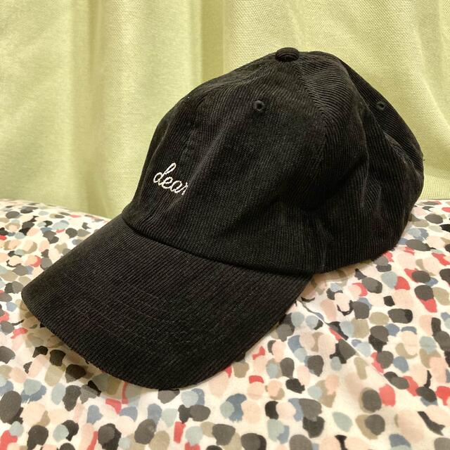 ブラック　コーデュロイ　キャップ レディースの帽子(キャップ)の商品写真