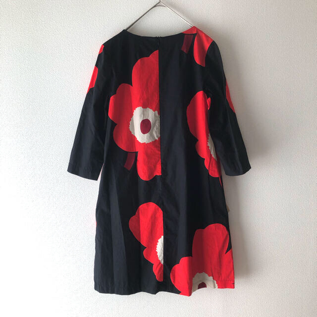 marimekko(マリメッコ)のmarimekko マリメッコ ウニッコ 7分袖ワンピース レディースのワンピース(ひざ丈ワンピース)の商品写真