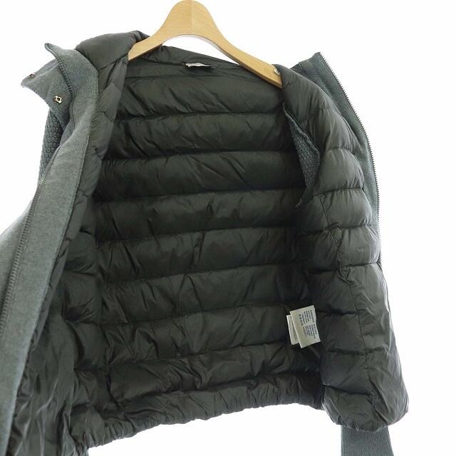 MONCLER(モンクレール)のモンクレール ダウン カーディガン ニット切替 スタンドカラー M グレー レディースのトップス(カーディガン)の商品写真