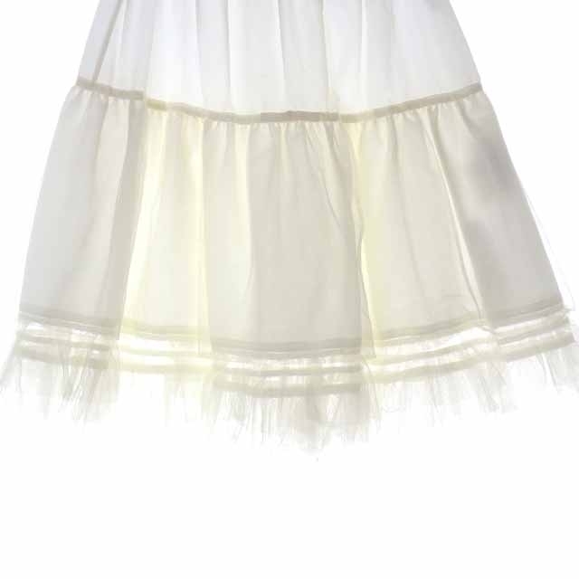 FOXEY(フォクシー)のフォクシー FOXEY パニエ チュールスカート ひざ丈 42 L 白 ホワイト レディースのスカート(ひざ丈スカート)の商品写真