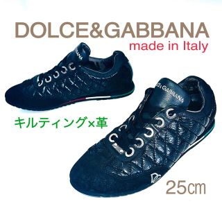 ドルチェアンドガッバーナ(DOLCE&GABBANA)の美品 DOLCE&GABBANA メンズ スニーカー 黒 25 送料込(スニーカー)