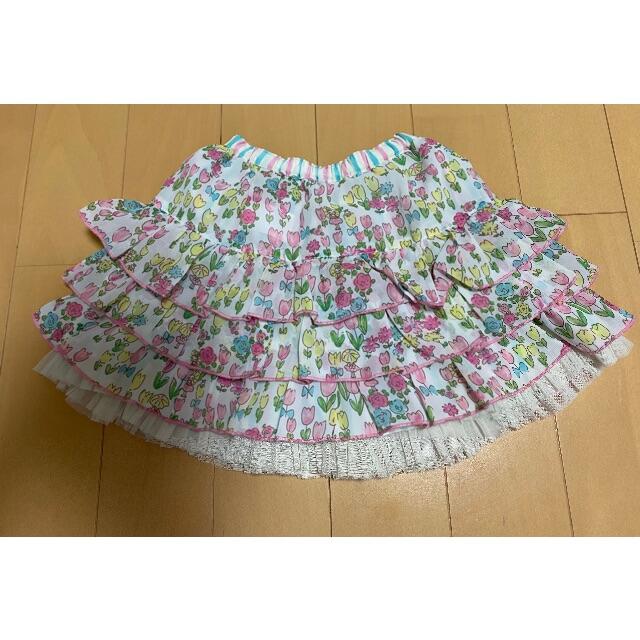 新品 kp 90cm 半袖Tシャツ リバーシブルスカート ワンピース キッズ